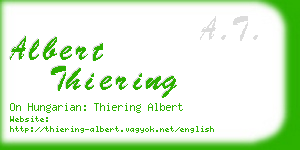 albert thiering business card